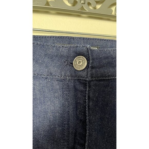 SALVATORE FERRAGAMO DARK NAVY CROPPED DENIM JEANS 28 - Picture 3 of 9